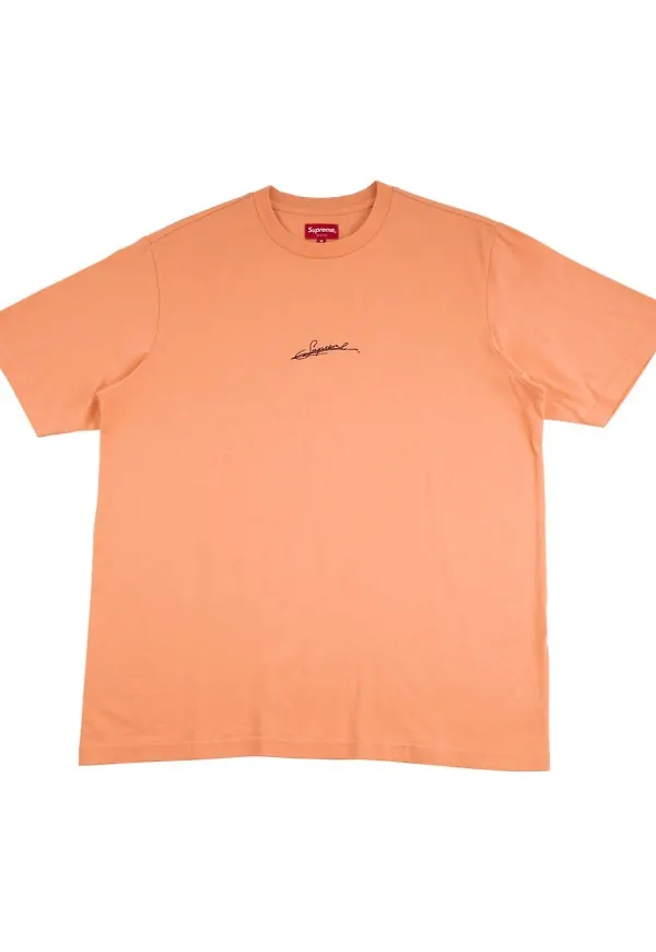 Supreme t-shirt med tryck - Orange