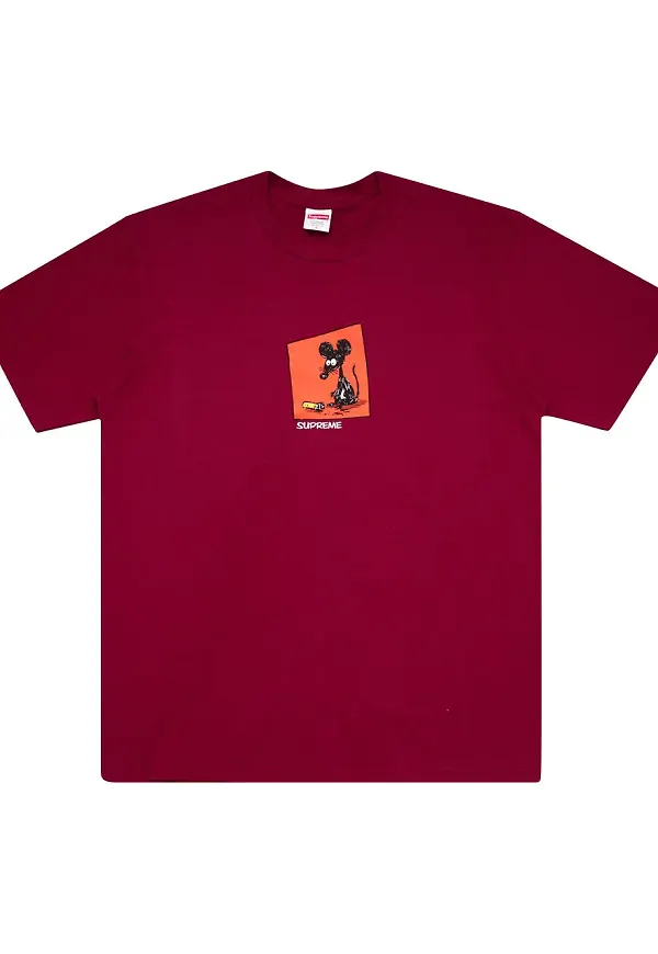 Supreme t-shirt med tryck - Röd