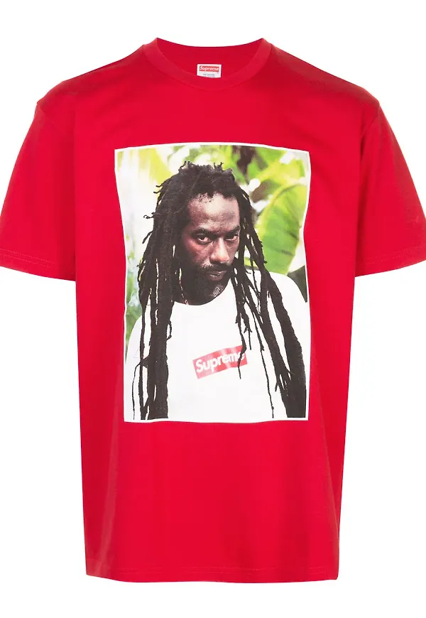 Supreme t-shirt med tryck - Röd