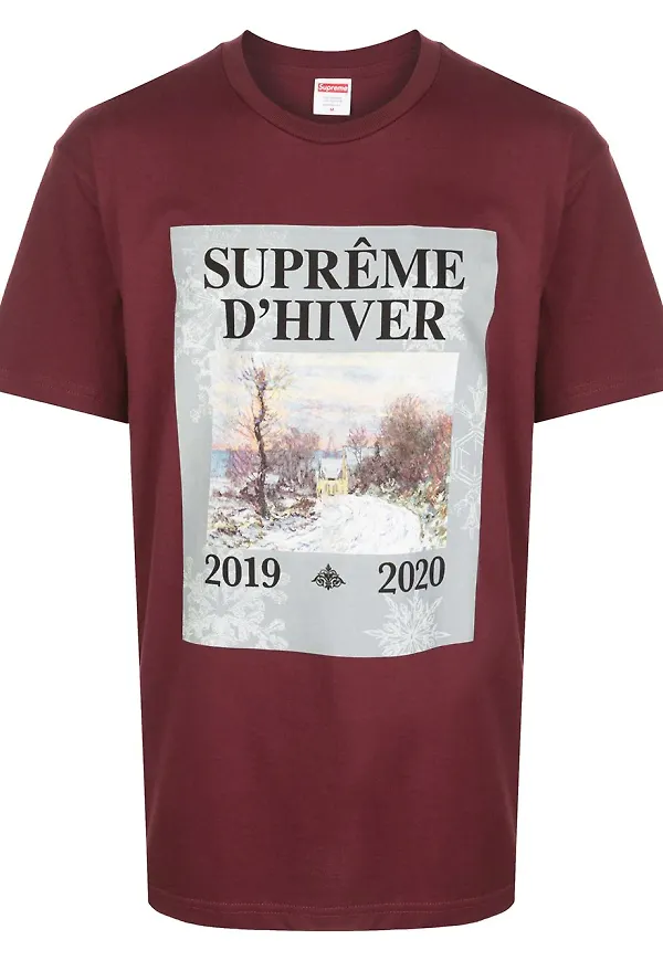 Supreme t-shirt med tryck - Röd