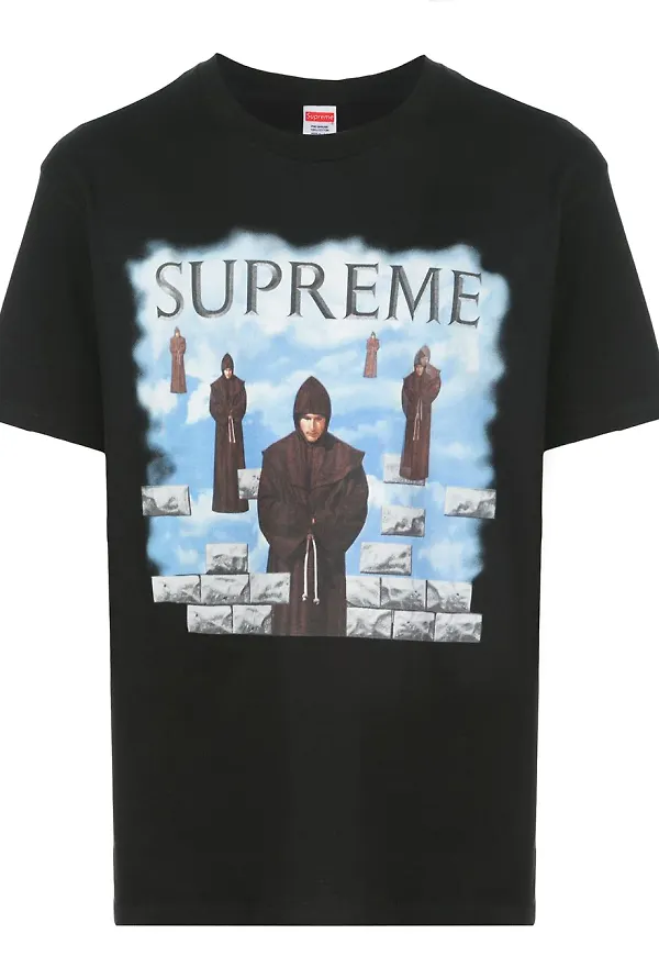 Supreme t-shirt med tryck - Svart