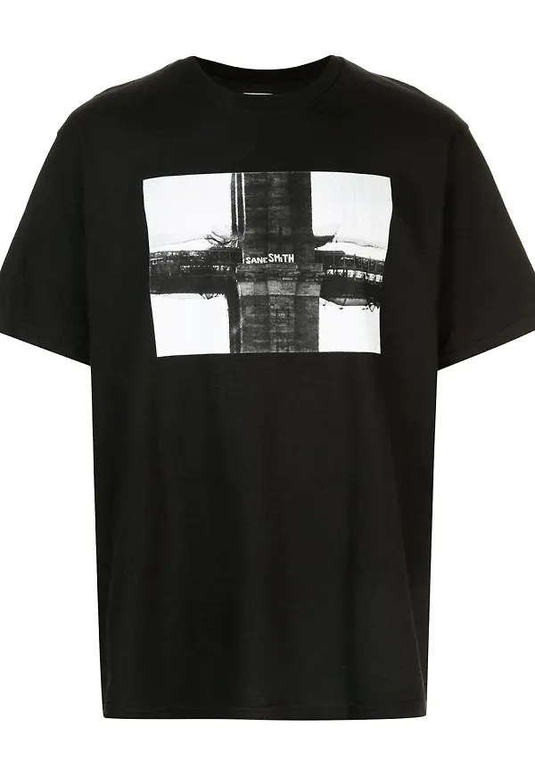 Supreme t-shirt med tryck - Svart
