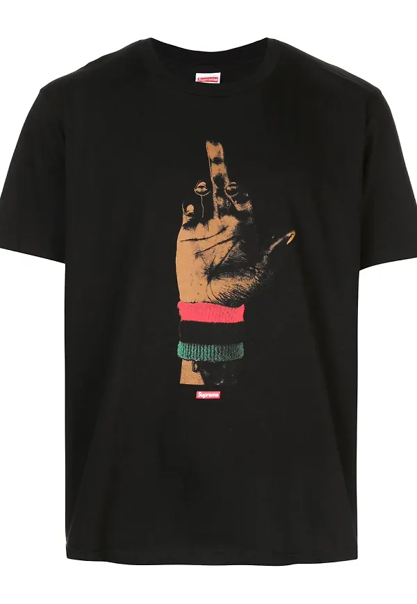Supreme t-shirt med tryck - Svart