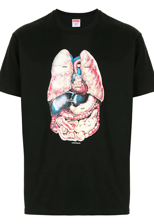 Supreme t-shirt med tryck - Svart