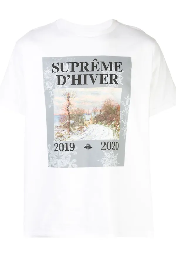 Supreme t-shirt med tryck - Vit