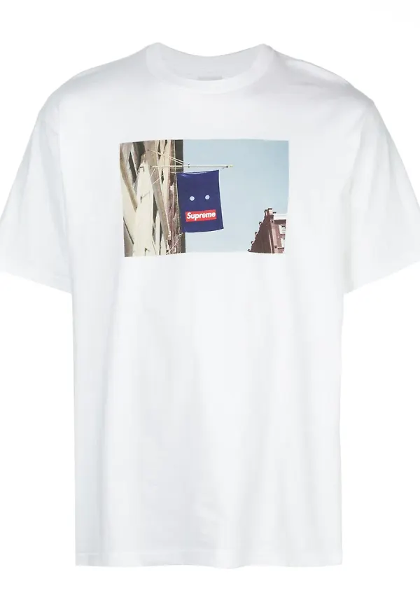 Supreme t-shirt med tryck - Vit