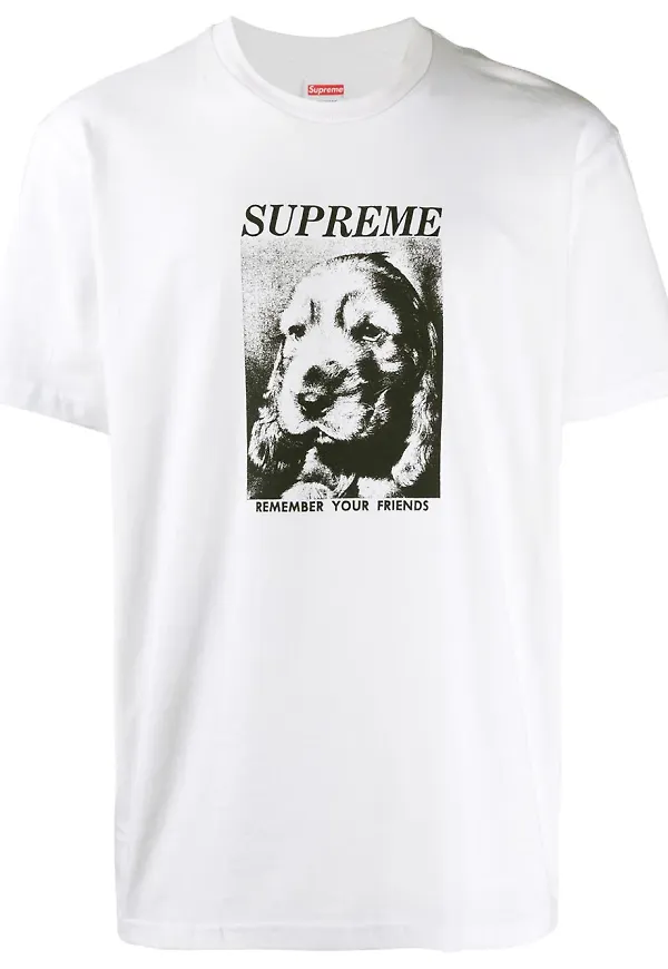 Supreme t-shirt med tryck - Vit