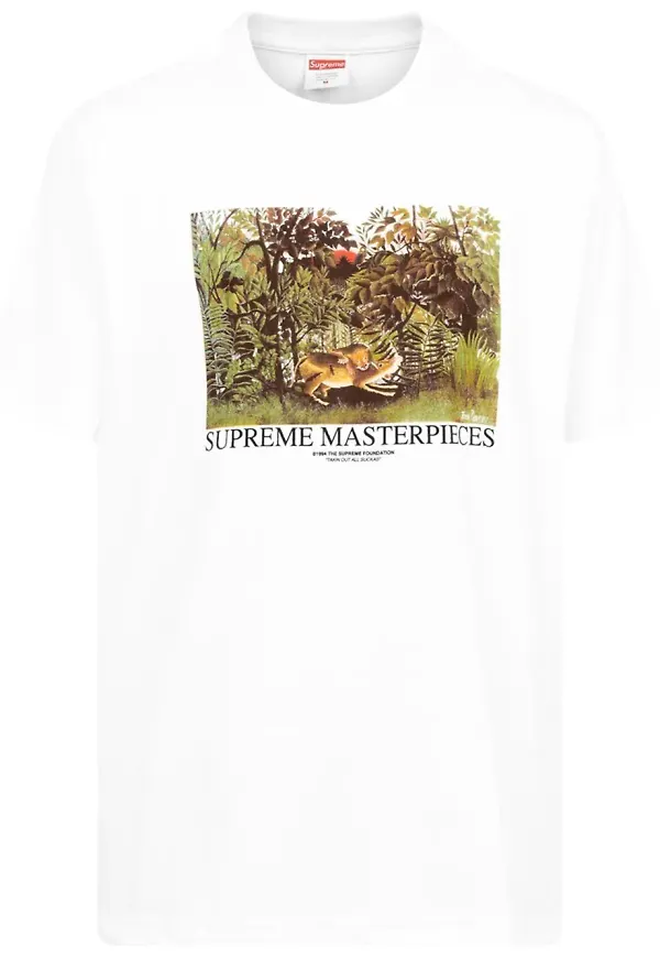 Supreme t-shirt med tryck - Vit
