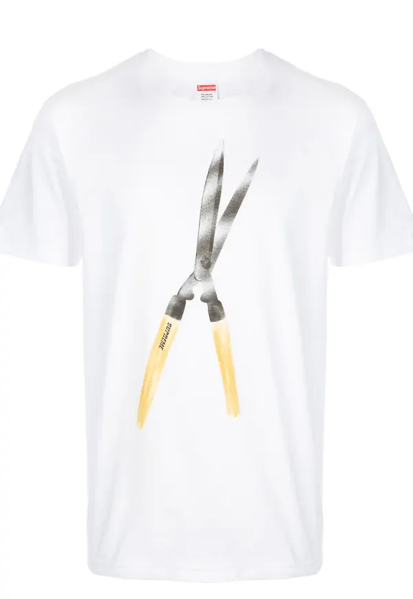 Supreme t-shirt med tryck - Vit