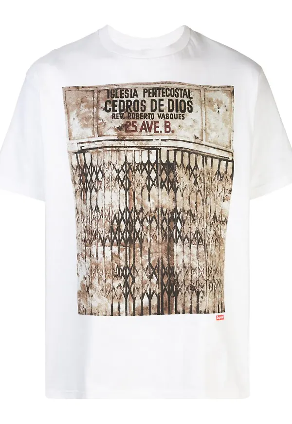Supreme t-shirt med tryck - Vit