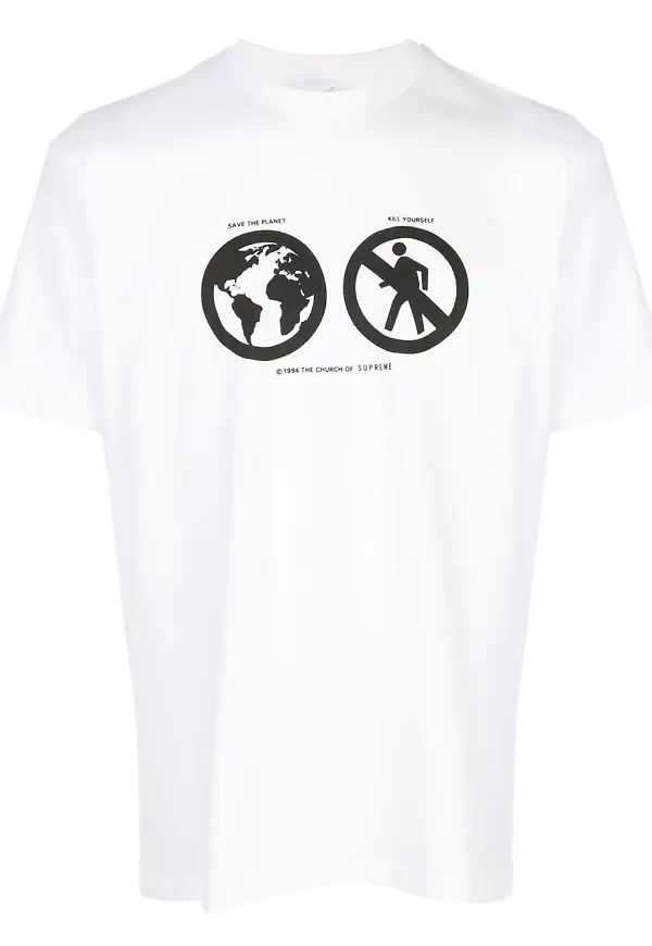 Supreme t-shirt med tryck - Vit