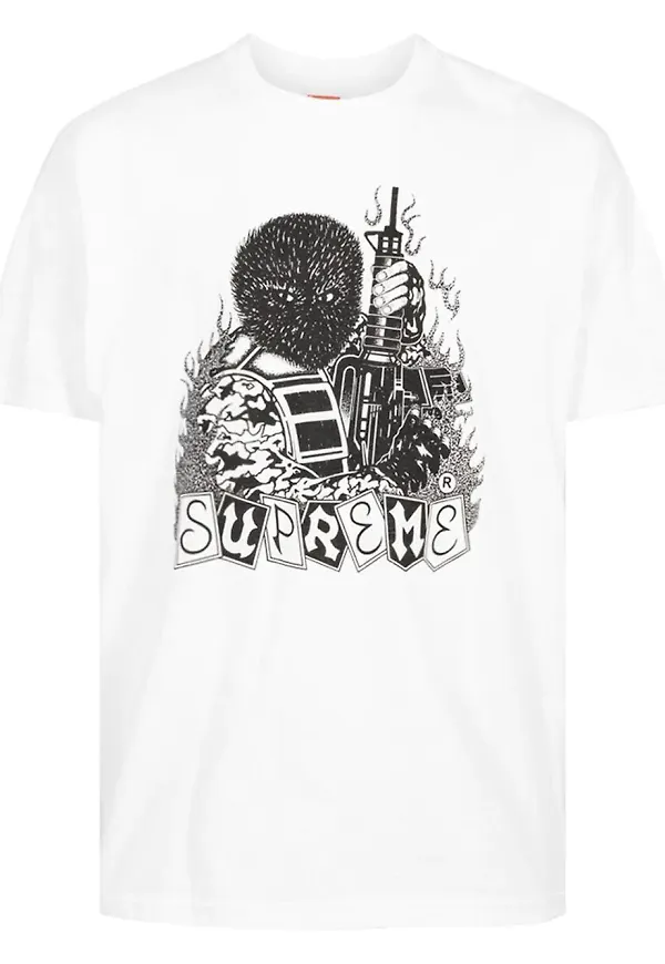 Supreme t-shirt med tryck - Vit