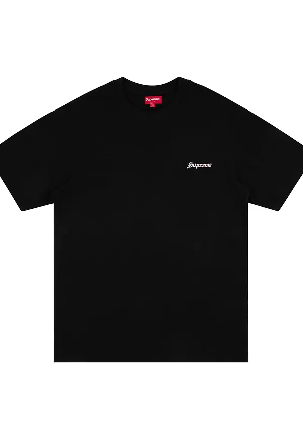 Supreme tvättad kortärmad t-shirt - Svart