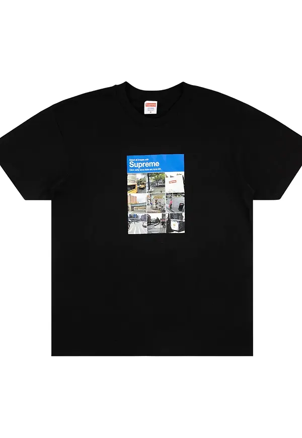 Supreme Verify mönstrad t-shirt - Svart
