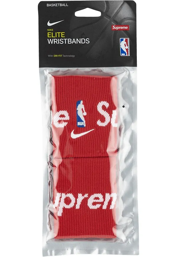 Supreme x Nike Elite svettarmband - Röd