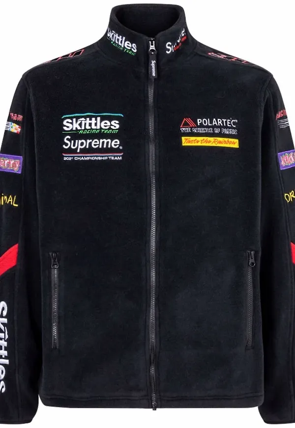 Supreme x Skittles x Polartec jacka - Svart