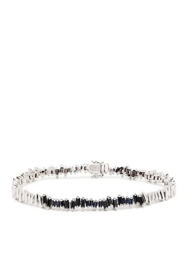 Suzanne Kalan armband i 18K vitguld med safir - Silverfärgad
