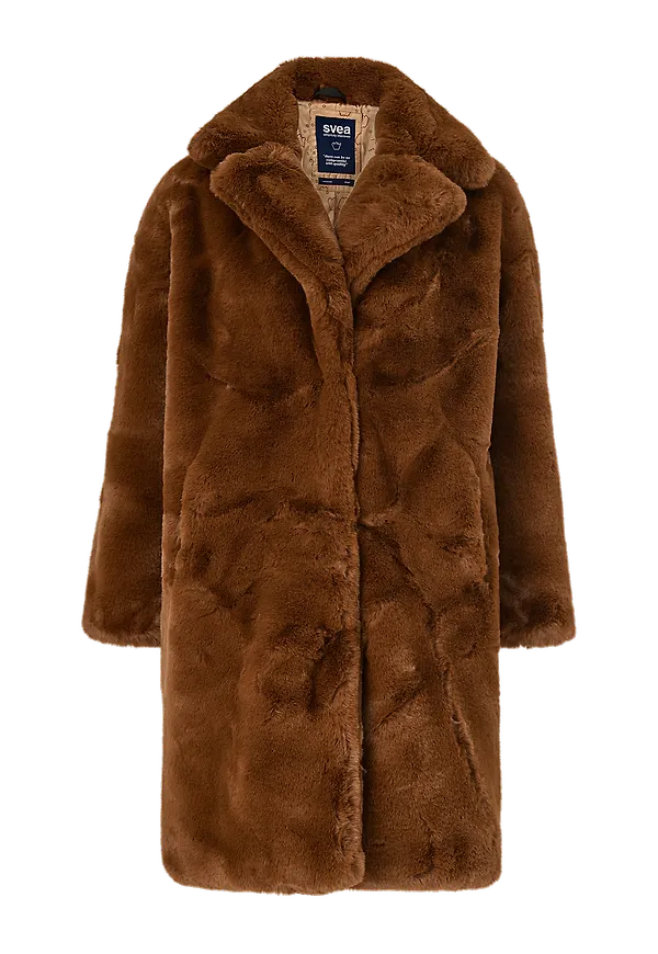 Svea - Fuskpäls Jackie Coat - Brun