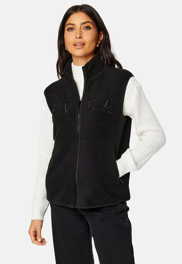 Svea Teddy Pile Vest 010 Black M