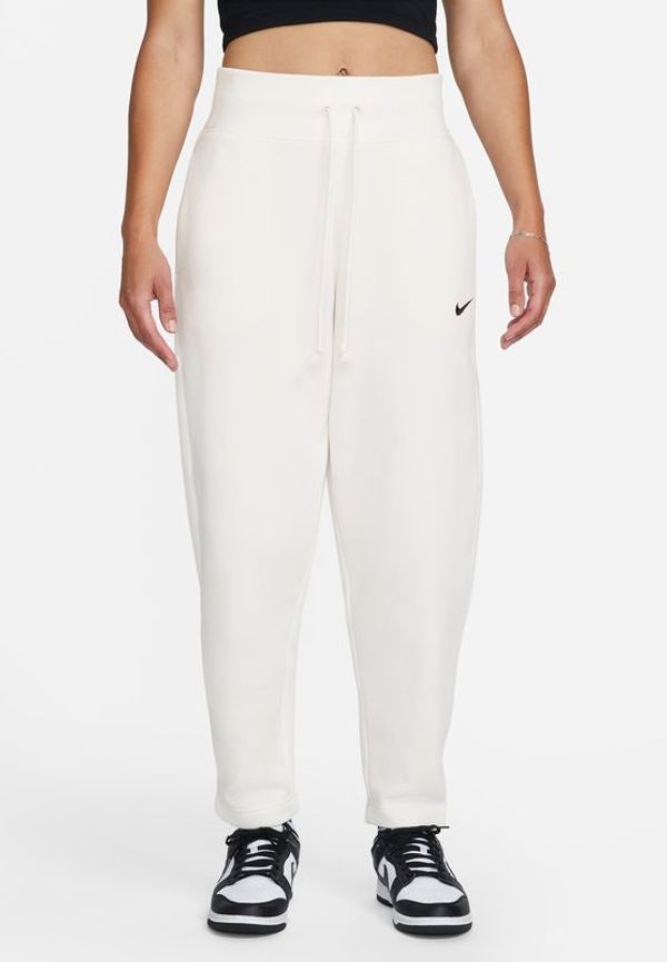 Sweatpants med vida ben och hög midja Nike Sportswear Phoenix Fleece Curve för kvinnor - Vit