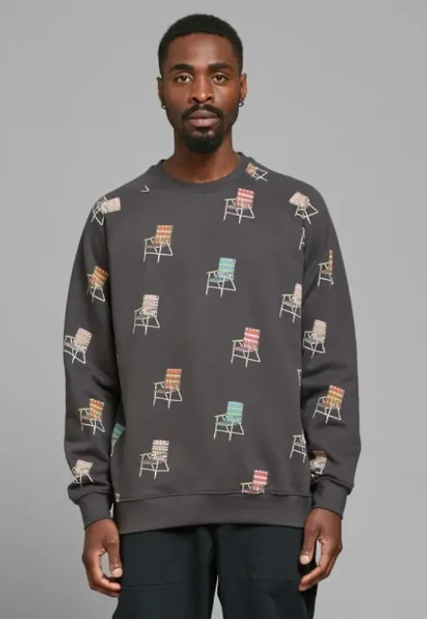 Sweatshirt Malmoe Lawn Chair Aop Charcoal