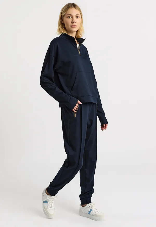 Sweatshirt med dragkedja