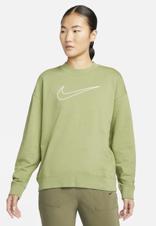 Sweatshirt Nike Dri-FIT Get Fit med rund hals och tryck för kvinnor - Grön
