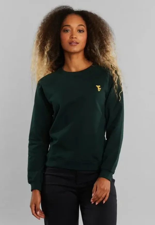 Sweatshirt Ystad Raglan Chanterelle Dark Green
