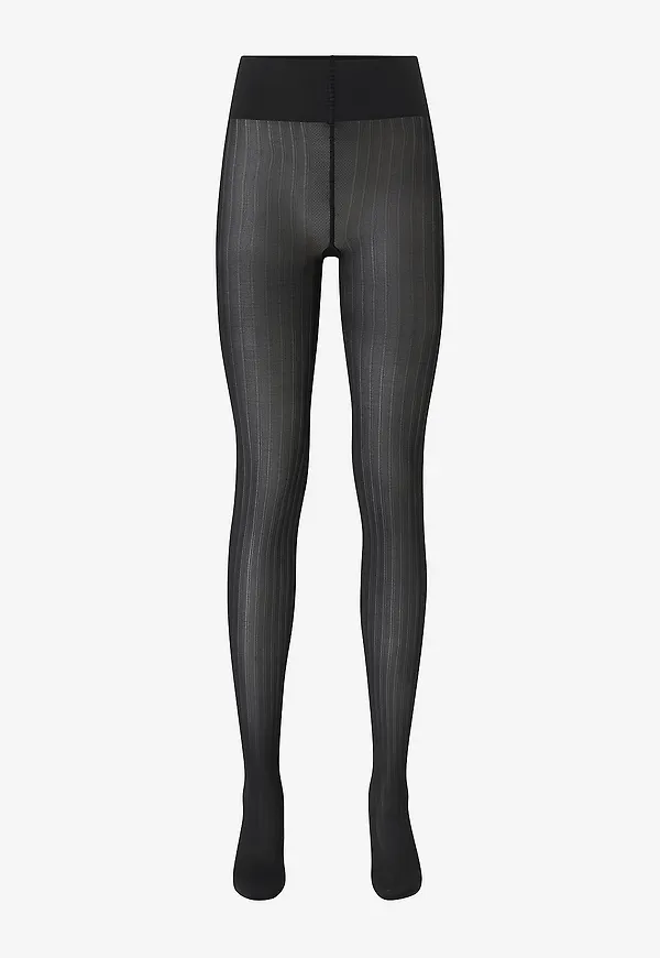 Swedish Stockings - Strumpbyxa Natalie Stripe Tights - Svart