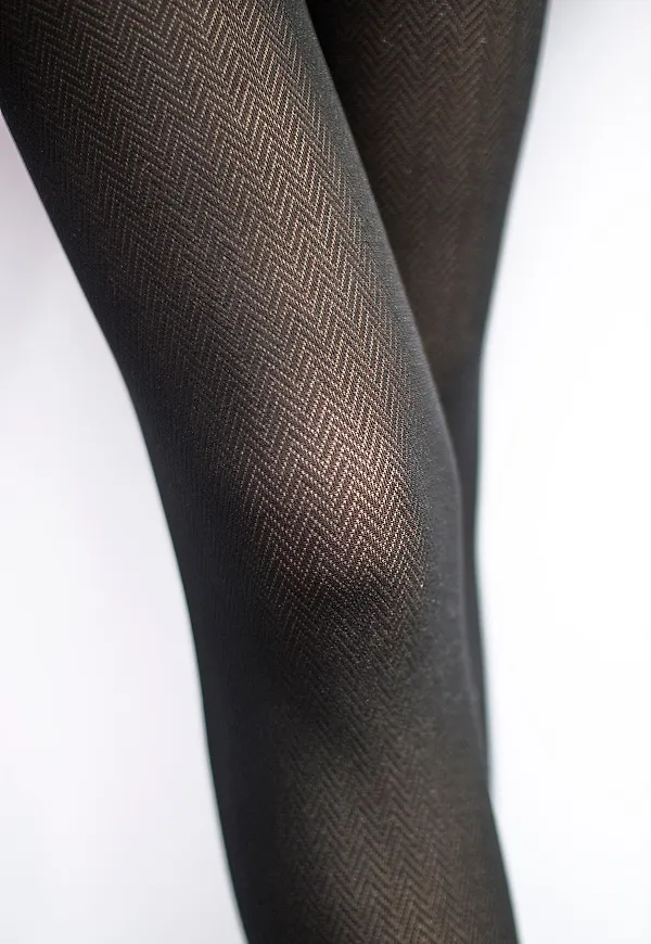 Swedish Stockings - Strumpbyxa Nina Fishbone 40 den - Svart