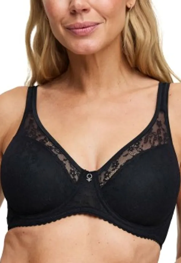 Swegmark BH Rita Flower Padded Wire Bra Svart F 85 Dam