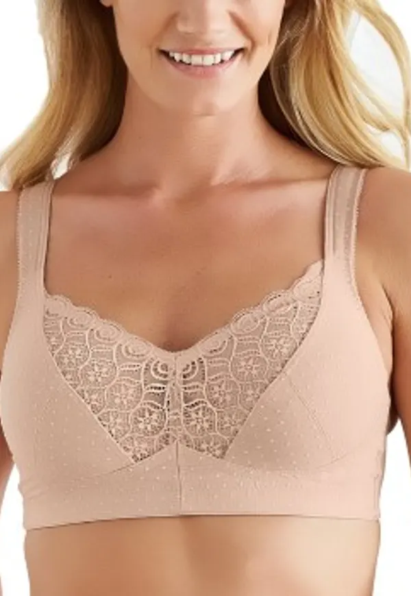 Swegmark BH Wellness Dots Organic Soft Bra Beige ekologisk bomull F 105 Dam