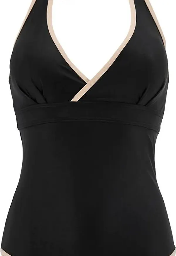 Swegmark Haiti Halterneck Swimsuit Black/beige