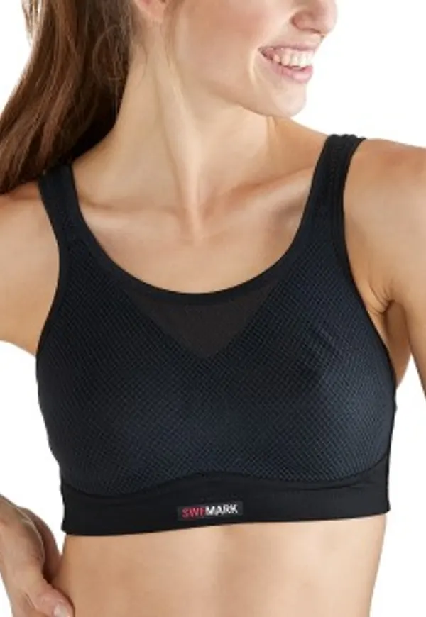 Swemark Magic High Support Sport Bra BH Svart B 75 Dam