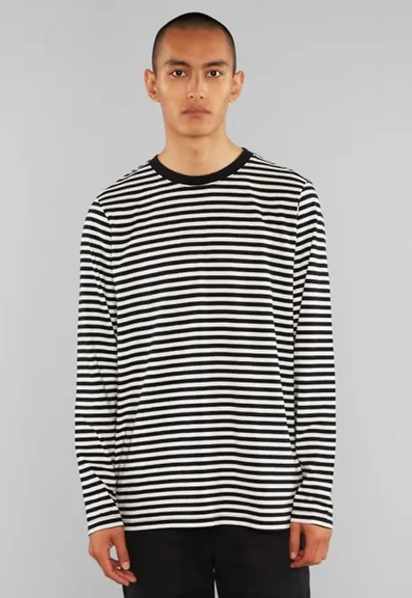 T-shirt Hasle Stripes Black/off-white