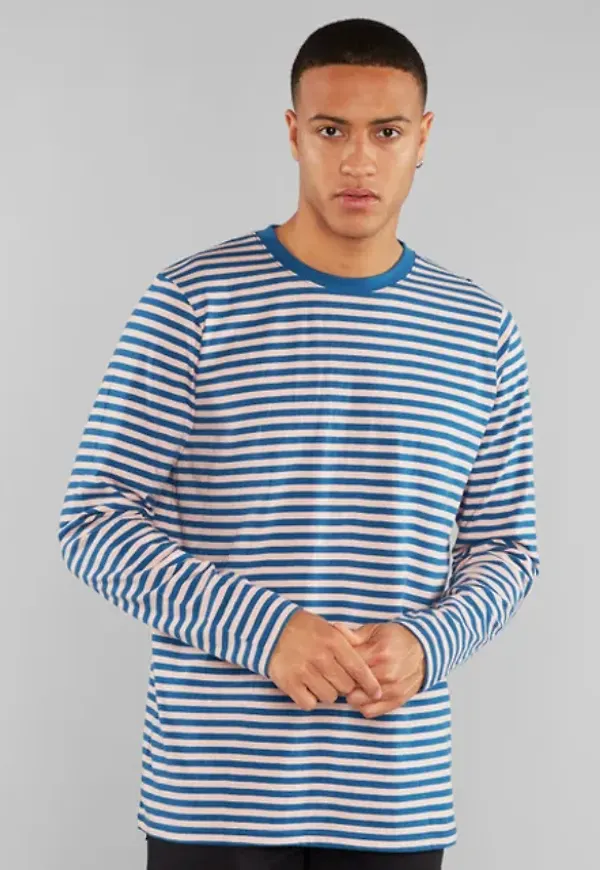 T-shirt Hasle Stripes Blue/pink