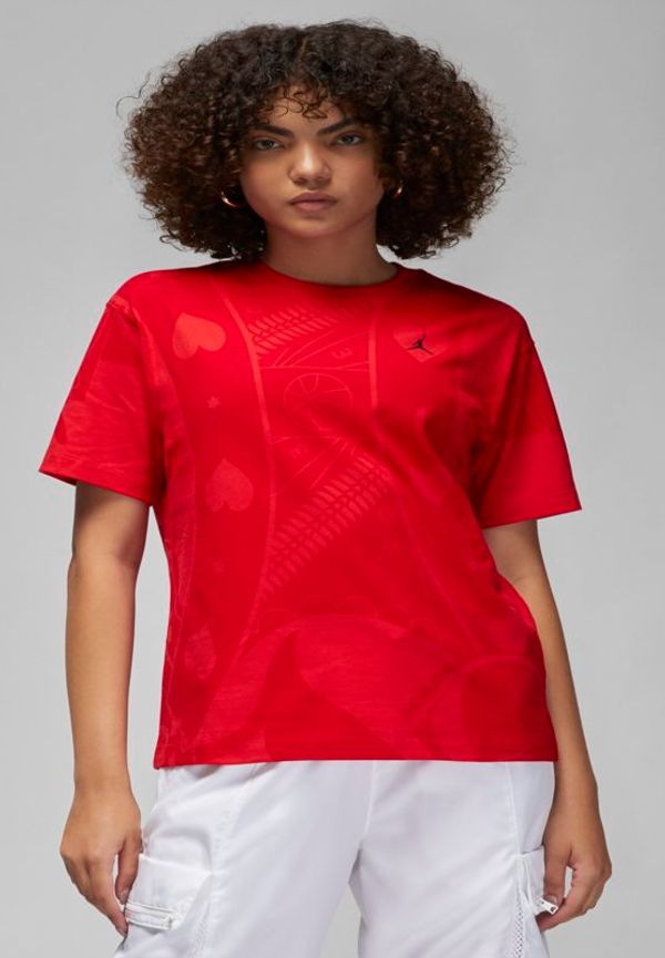 T-shirt Jordan Flight med tryck för kvinnor - Röd
