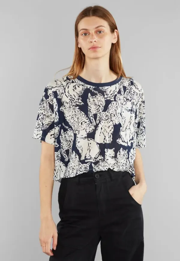 T-shirt Kivik Cats Blue