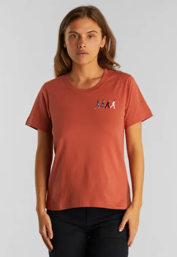 T-shirt Mysen Abbey Road Embroidery Terracotta Red