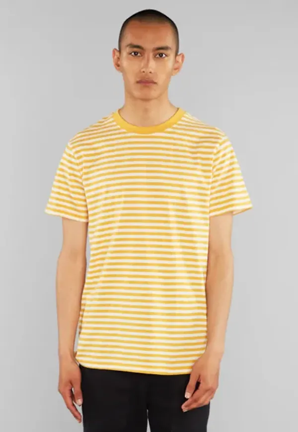 T-shirt Stockholm Stripes Yellow/off-white