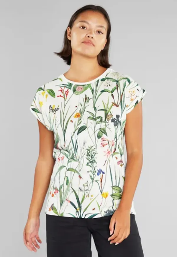 T-shirt Visby Flower Field Off-white