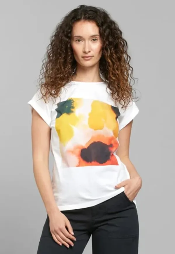 T-shirt Visby Flowers White