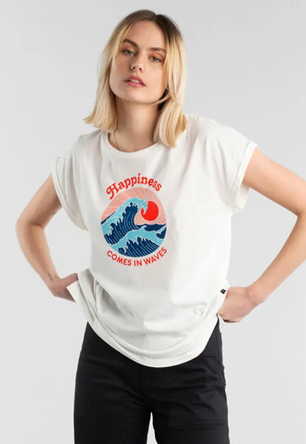T-shirt Visby Happiness Off-white