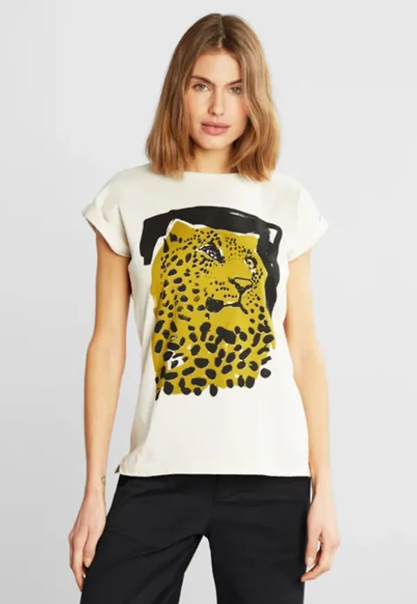 T-shirt Visby Stina Leo Oat White
