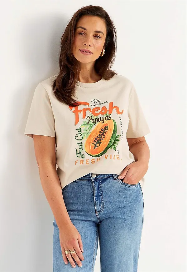 T-shirt i ekologisk bomull med tryck