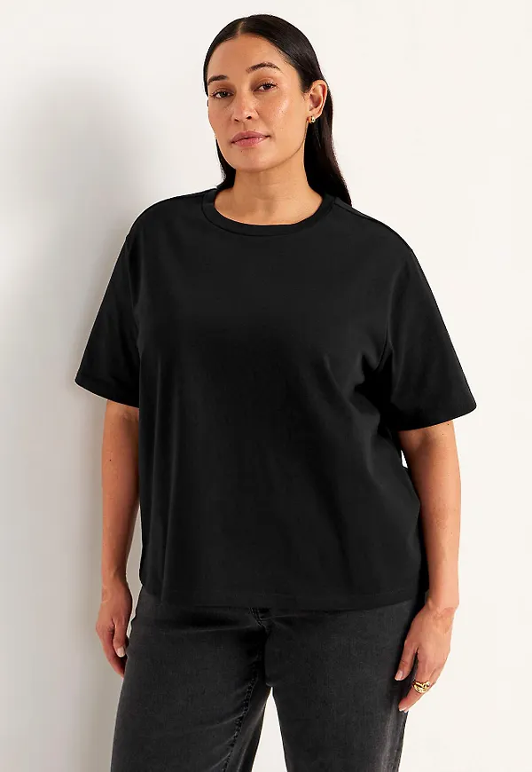T-shirt i kraftig bomullstrikå
