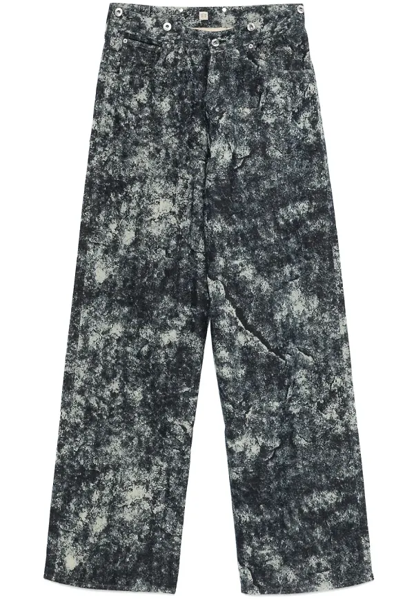 TAIGA TAKAHASHI mönstrade jeans - Blå