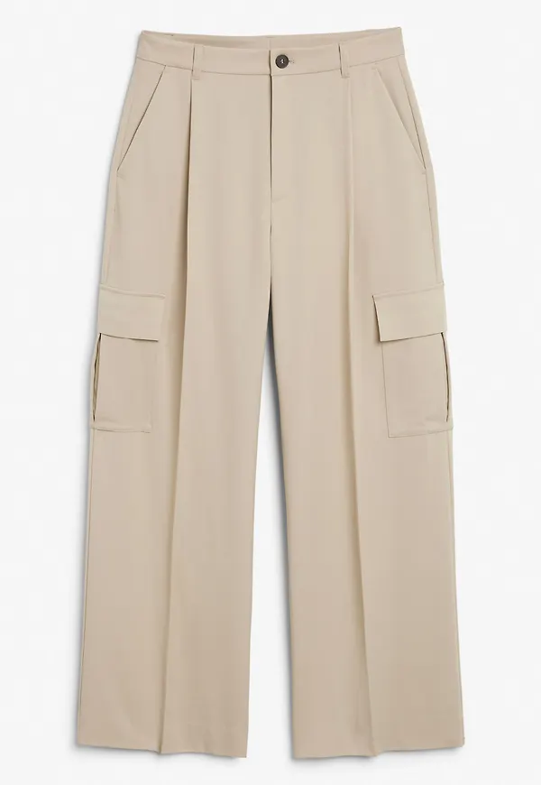 Tailored cargo trousers - Beige