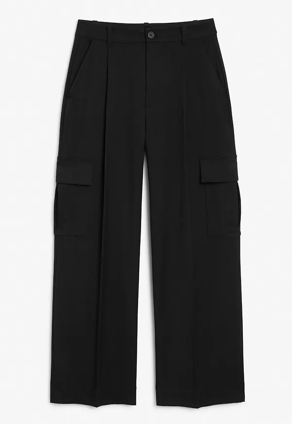 Tailored cargo trousers - Black