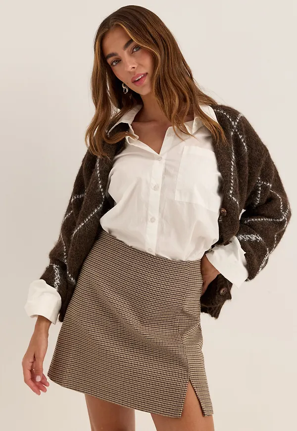Tailored Check Mini Skirt